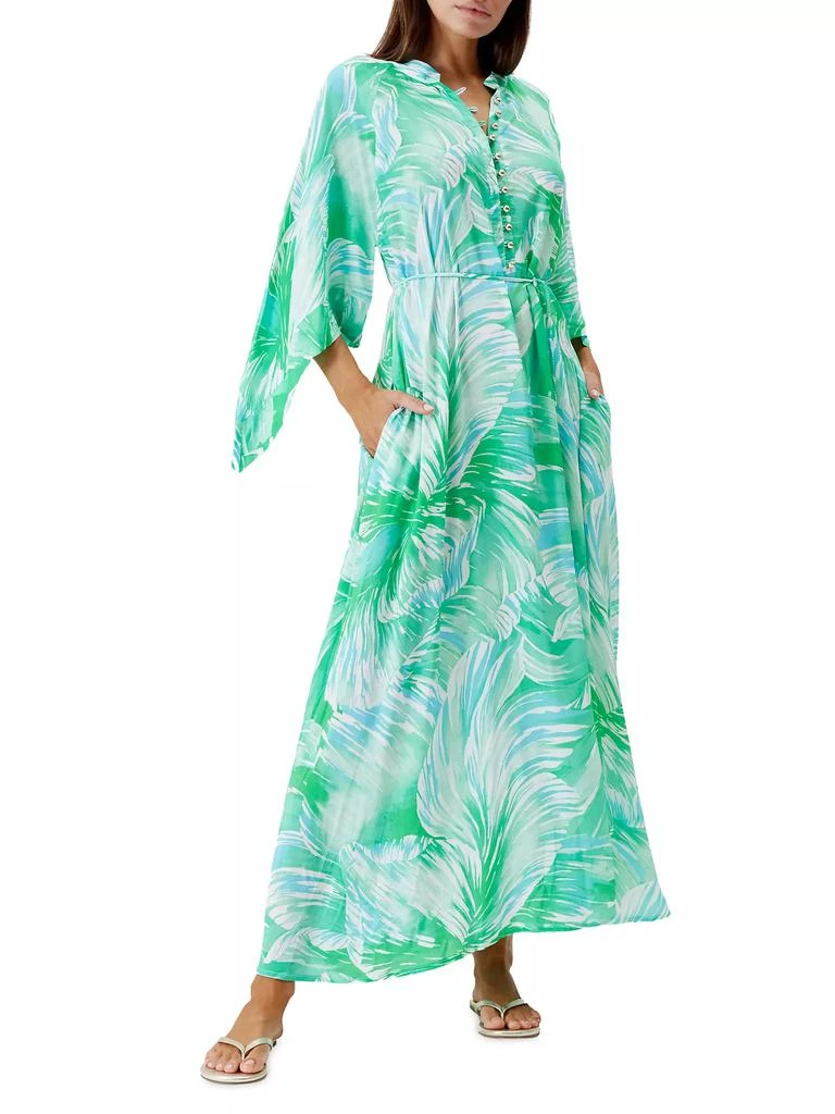 Melissa Odabash Edith Palm Print Cover-Up Maxi Dress 2