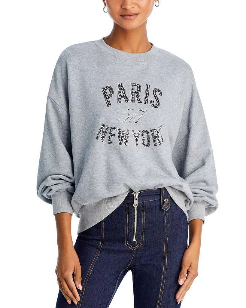 Cinq à Sept Rhinestone Paris New York Sweatshirt 1