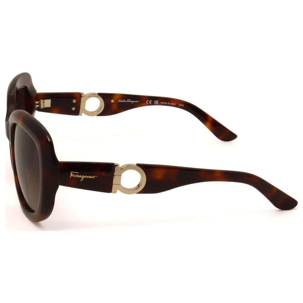 Salvatore Ferragamo Ferragamo Women's Brown Oval Sunglasses