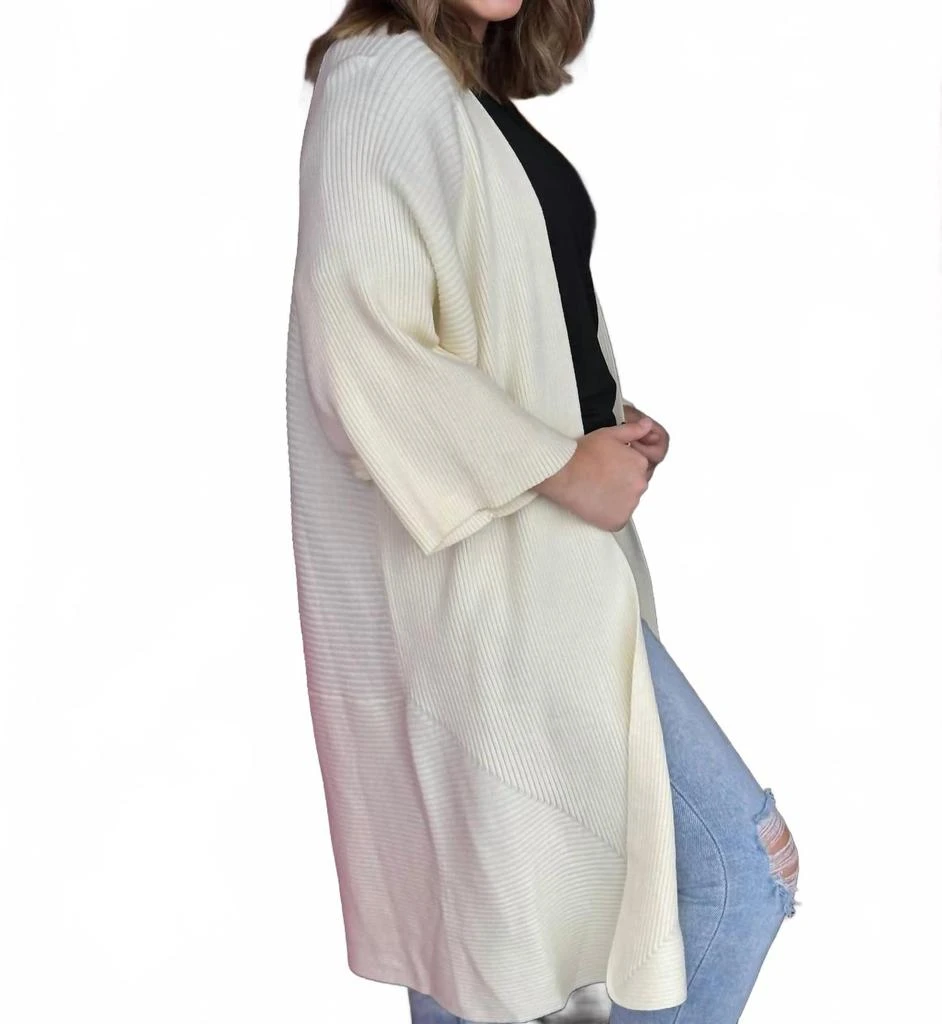 Heathmoor Knit Cardigan Sweater In Cream 2