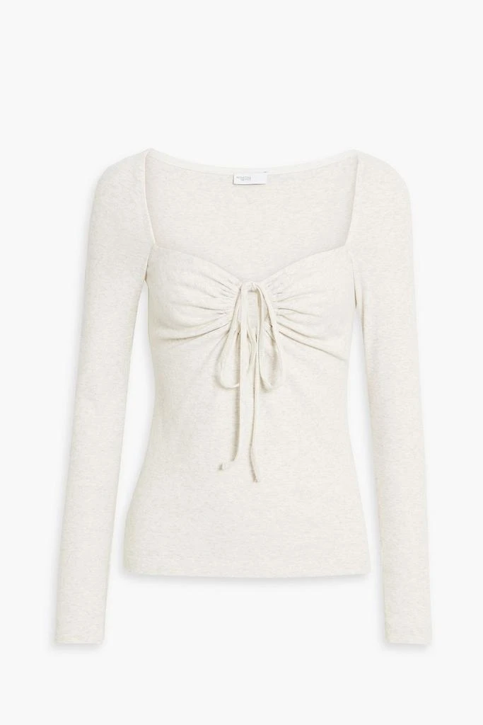 ROSETTA GETTY Ruched cutout cotton-jersey top 1