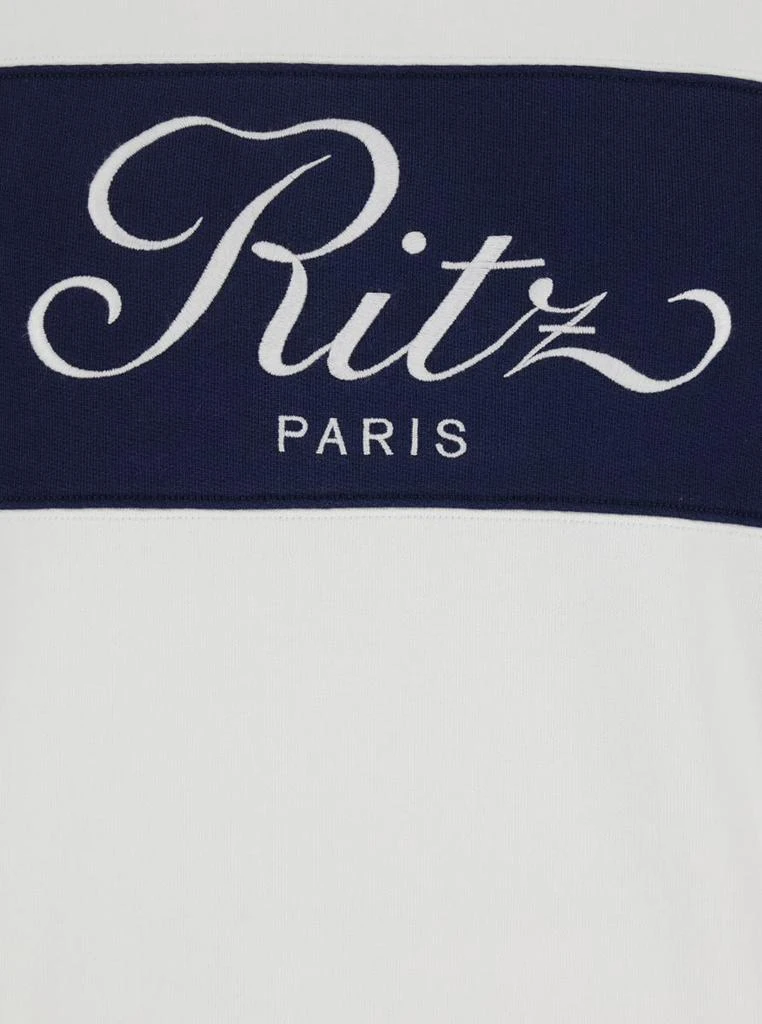 FRAME White Crewneck Sweatshirt With Contrasting Logo Print In Cotton Woman 3