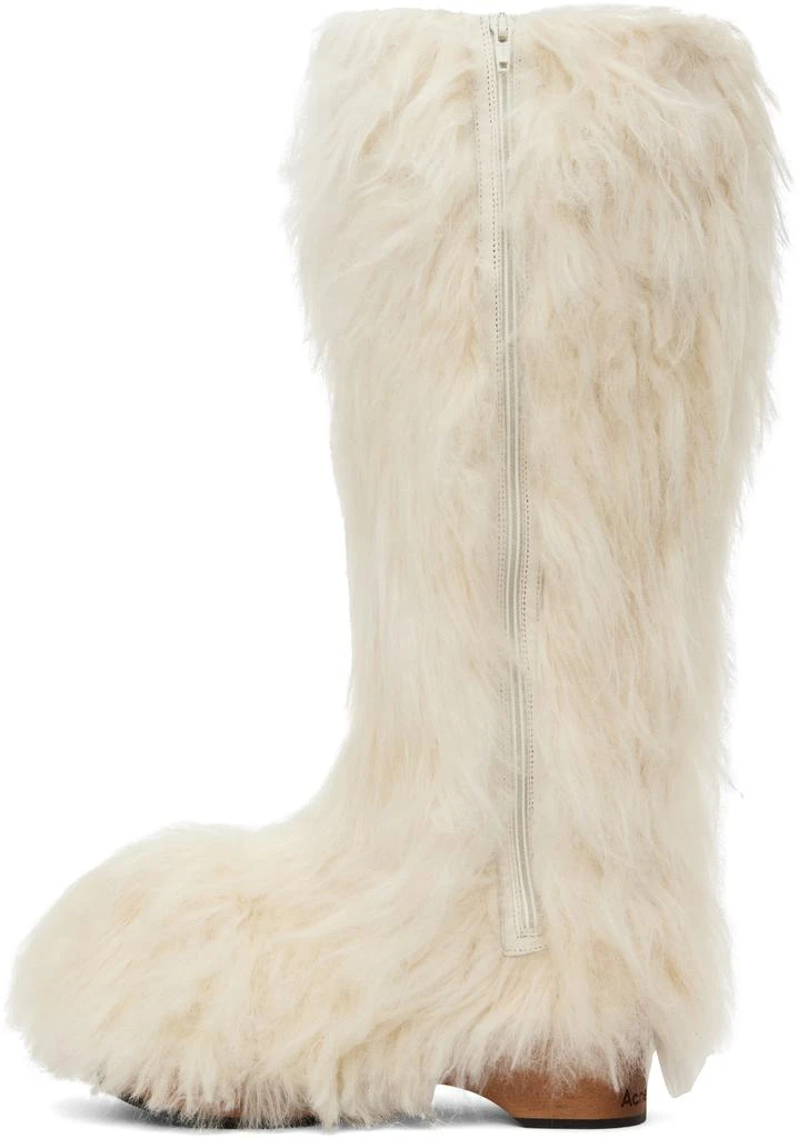 Acne Studios Off-White Furry Clog Boots 3