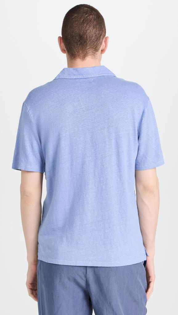 Officine Generale Simon Piece Dyed French Linen Polo