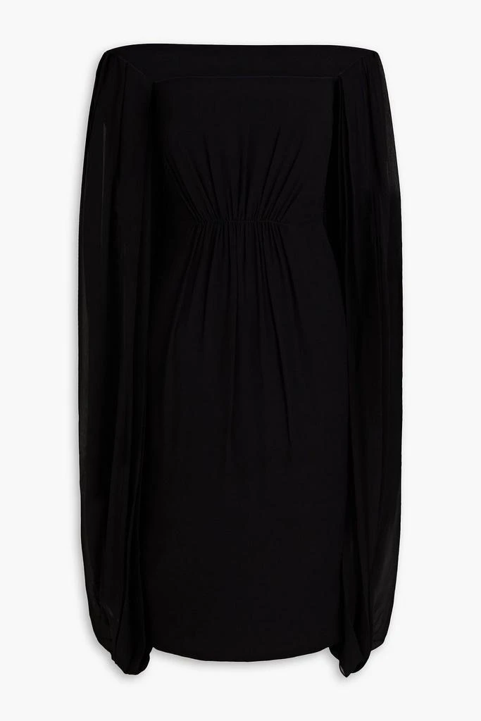 Emilia Wickstead Mere off-the-shoulder pleated silk-georgette midi dress 1