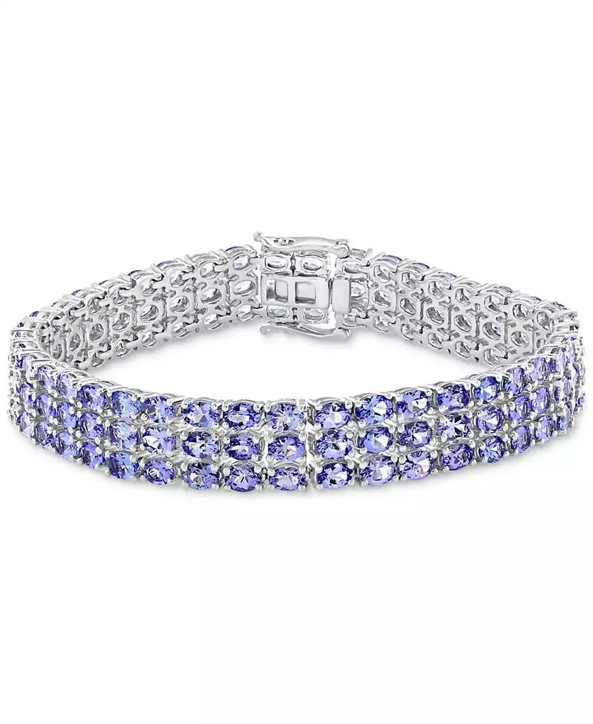 Effy EFFY® Tanzanite Triple Row Bracelet (17-5/8 ct.t.w.) in Sterling Silver 1