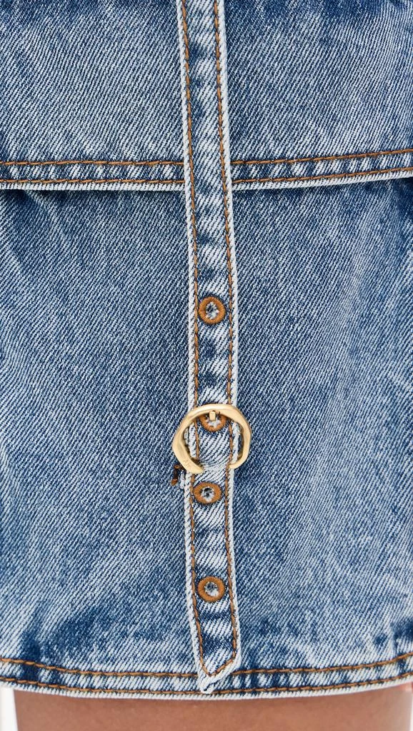 Aje Juno Denim Micro Mini Skirt 5