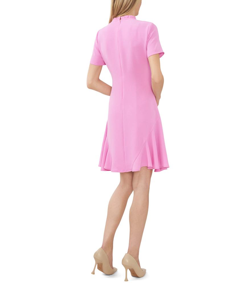 CeCe Ruffle Neck Godet Dress