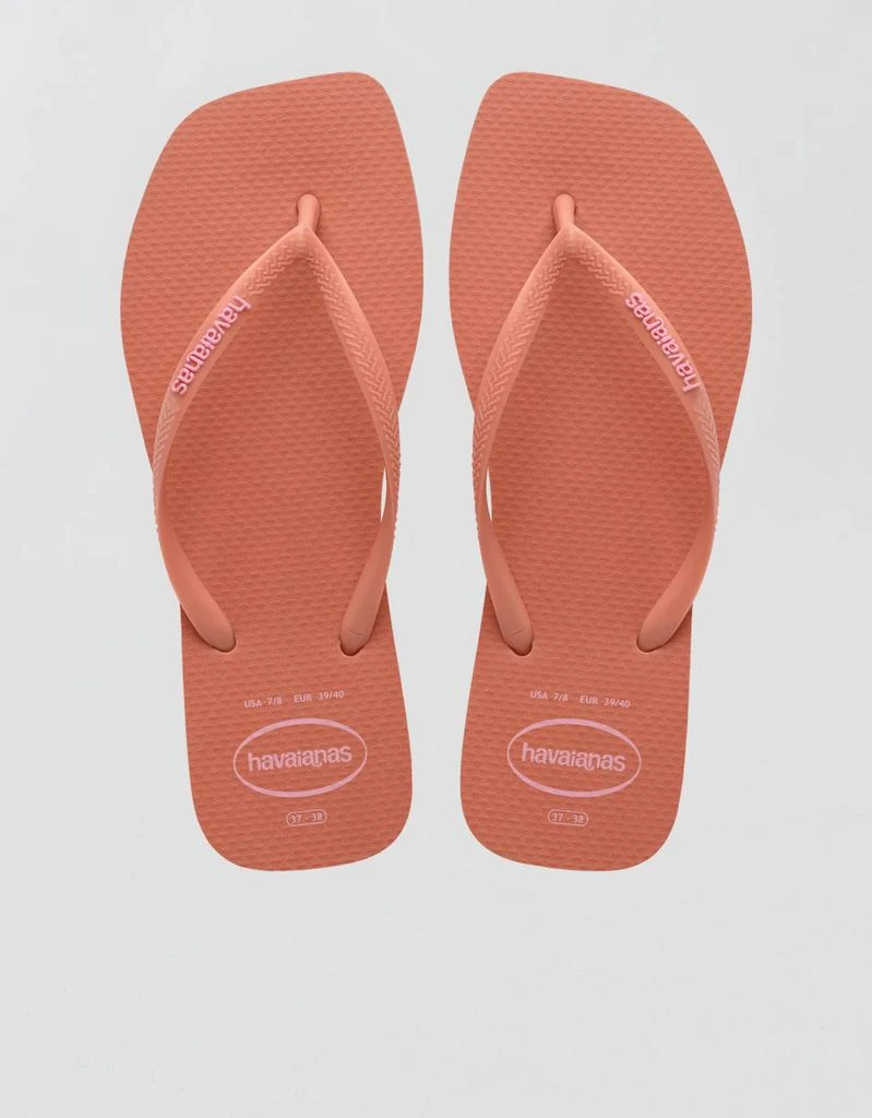 AE Havaianas Women's Slim Square Logo Pop Up Flip Flops 3