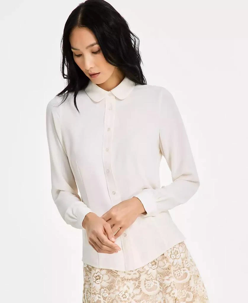 Anne Klein Women's Collared Button-Front Shirt 1