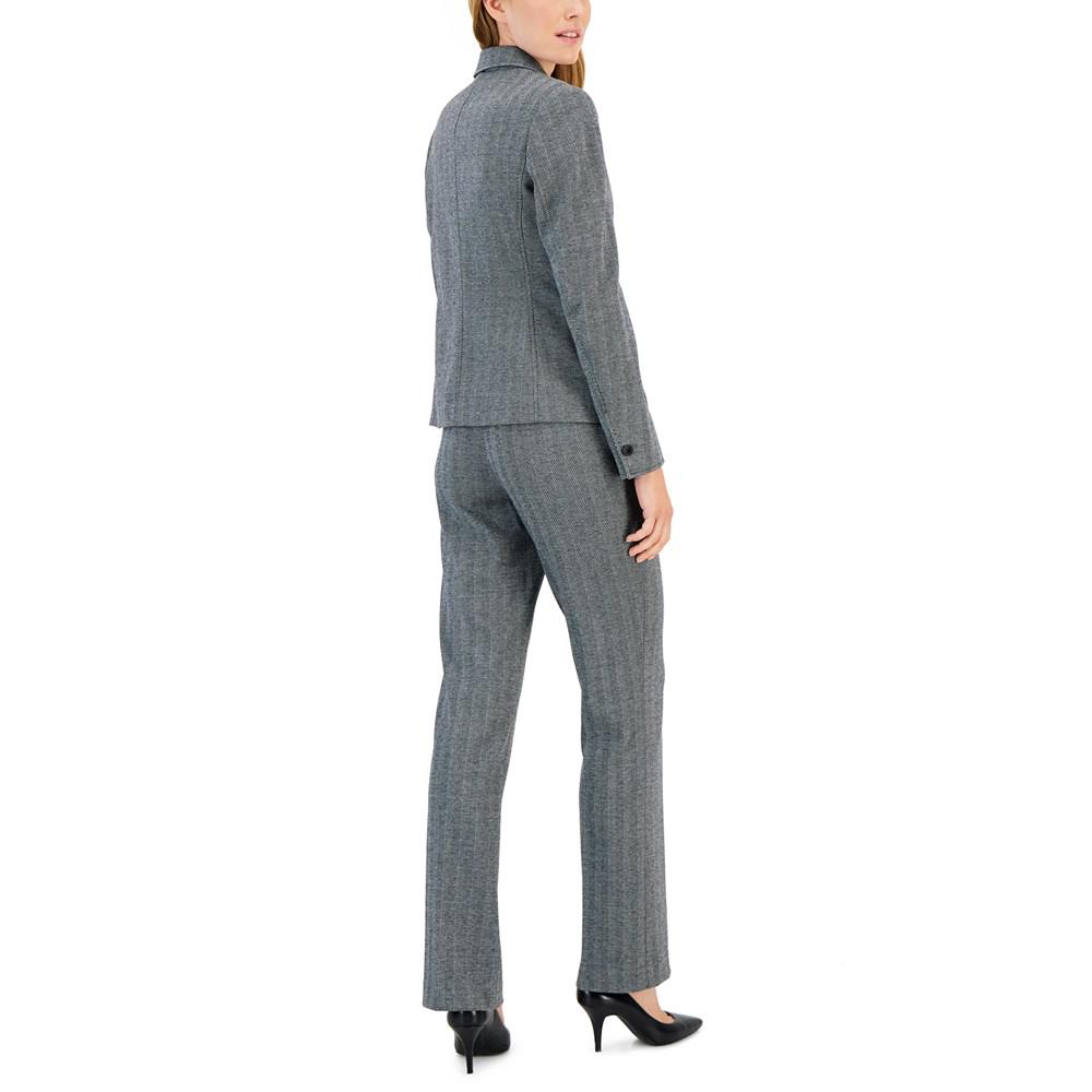 Anne Klein Women's Herringbone Two-Button Jacket & Flare-Leg Pants & Pencil Skirt