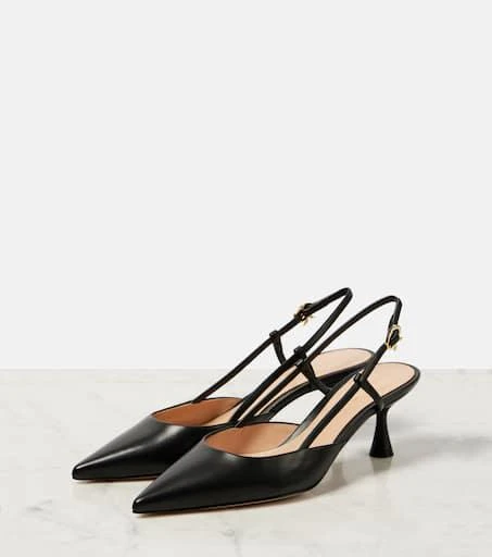 Gianvito Rossi Ascent 55 leather slingback pumps 4