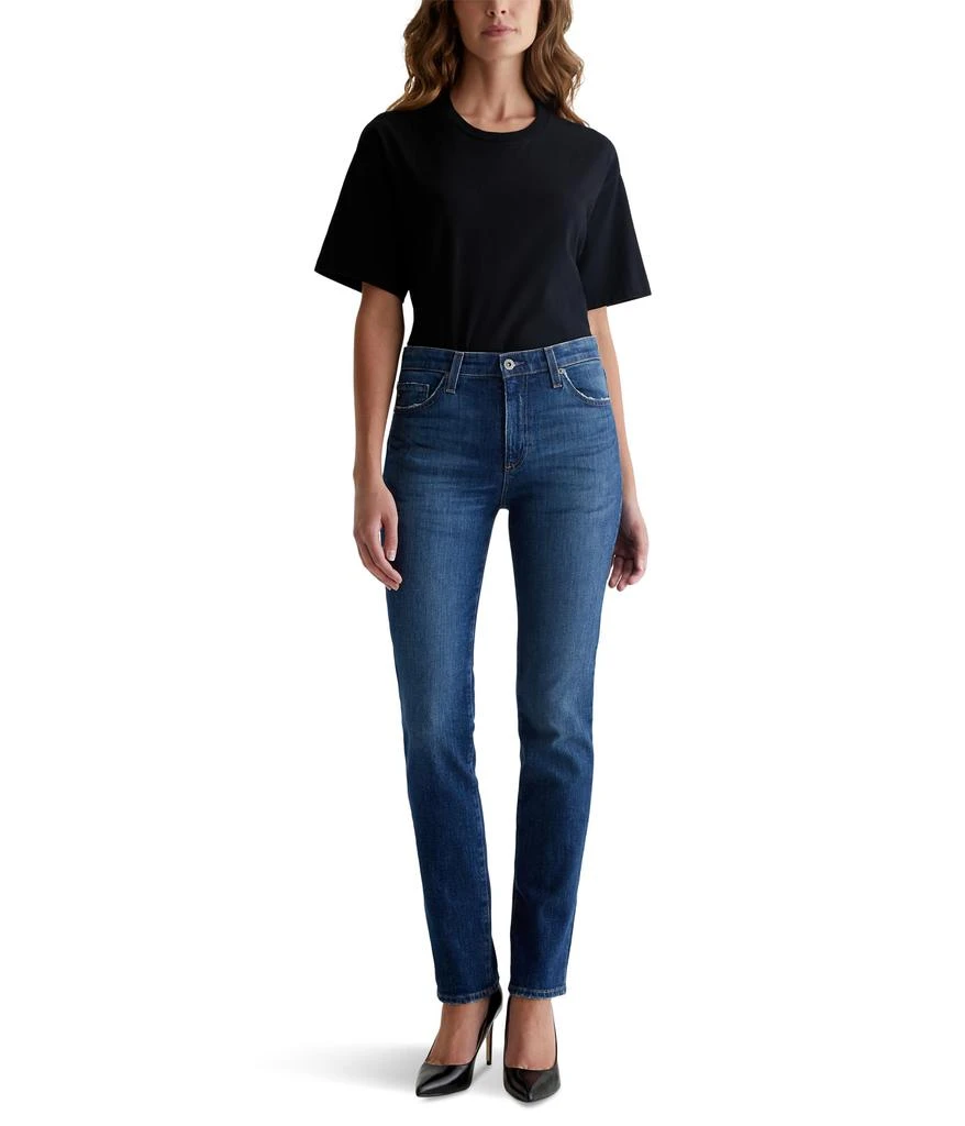 AG Jeans Mari Mid-Rise Slim Straight Jeans in Mykonos 5