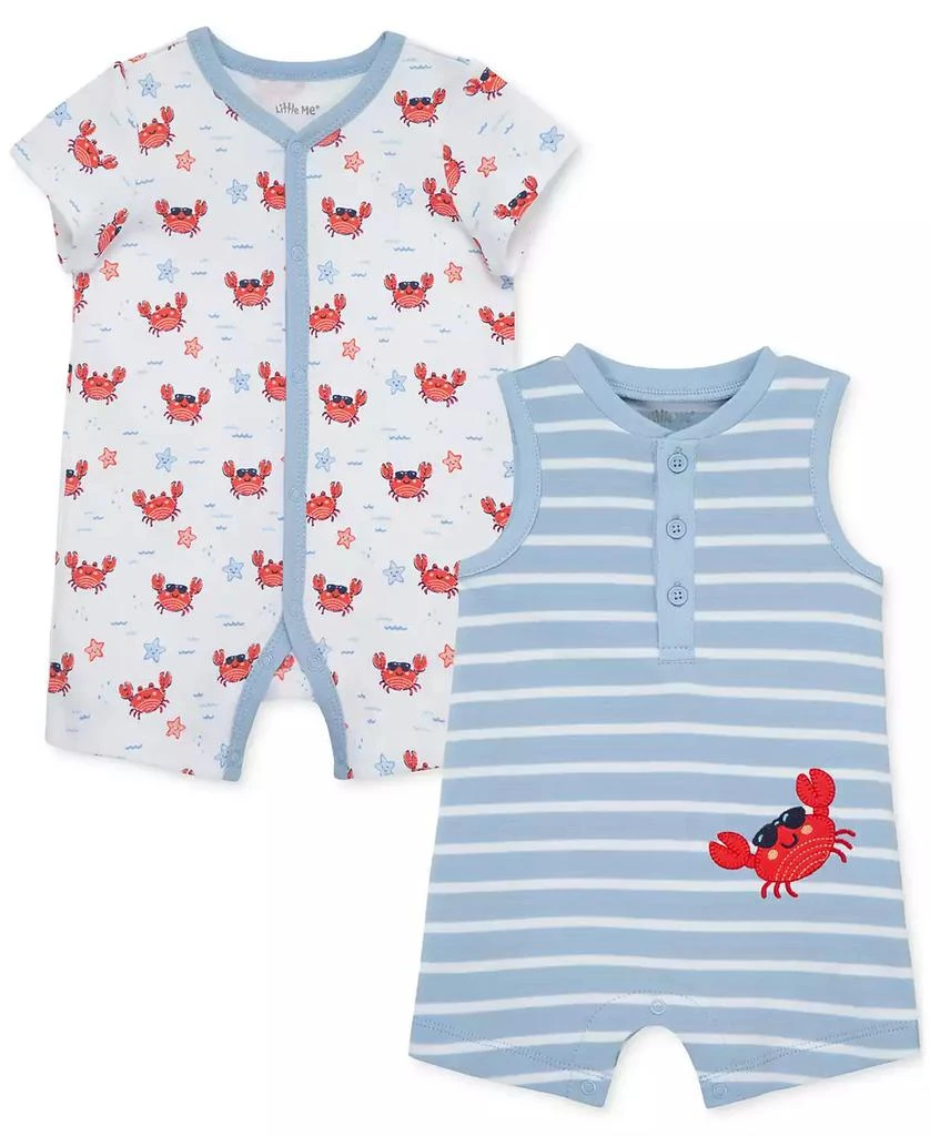 Little Me Baby Boys Crab Rompers, Pack of 2 1
