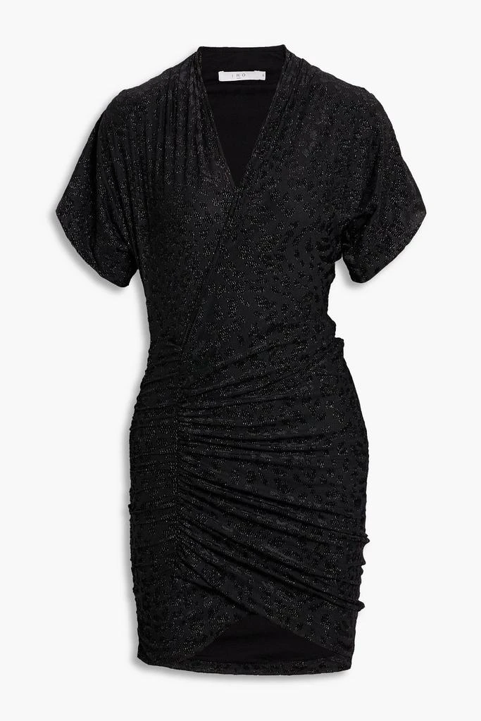 IRO Audry leopard-print devoré-velvet mini dress 1