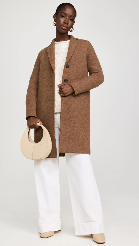 Harris Wharf London Boiled Wool Overcoat 4