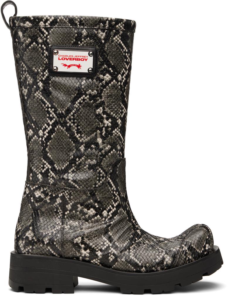 Charles Jeffrey Loverboy Gray Sheathed Moggies Boots