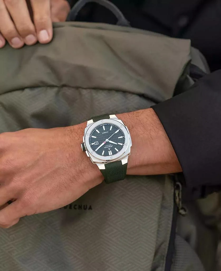 Alpina Men's Swiss Automatic Alpiner Green Rubber Strap Watch 41mm 6
