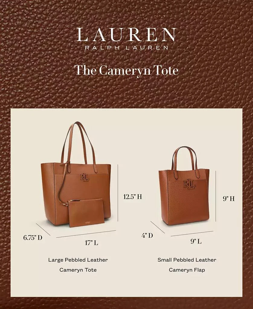 Ralph Lauren Pebbled Leather Extra-Large Cameryn Tote Bag 10