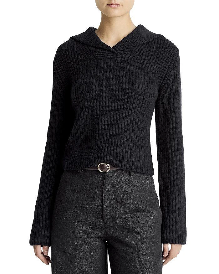 Vince Ribbed Sailor Collar Sweater