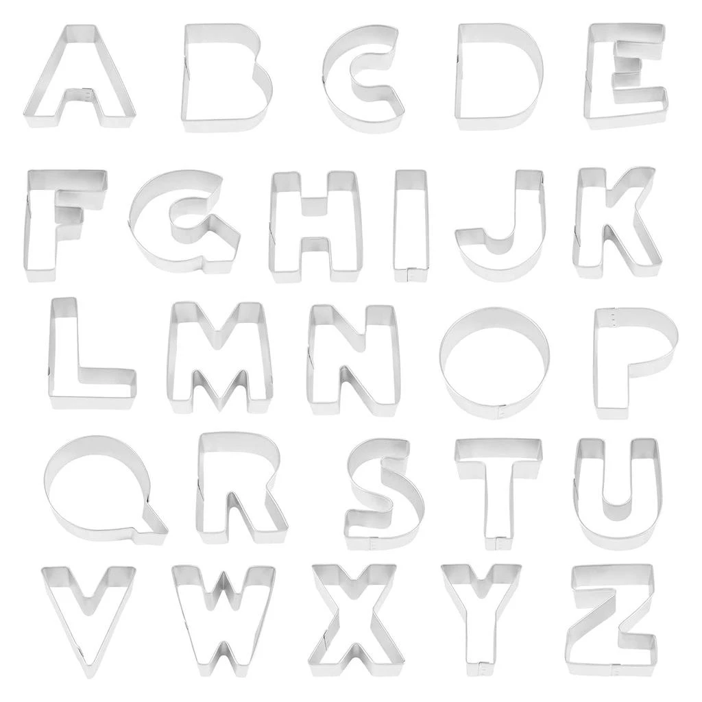R&M International 3-Inch Alphabet 26 Piece Cookie Cutter Set with Gift Box 3