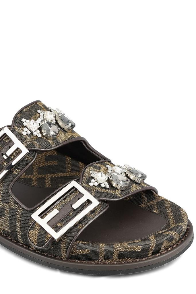 【関税＆送料込み】Fendi 'Fendi Ffold' Slides Fendi Feel FF Jacquard Slides – Overstock