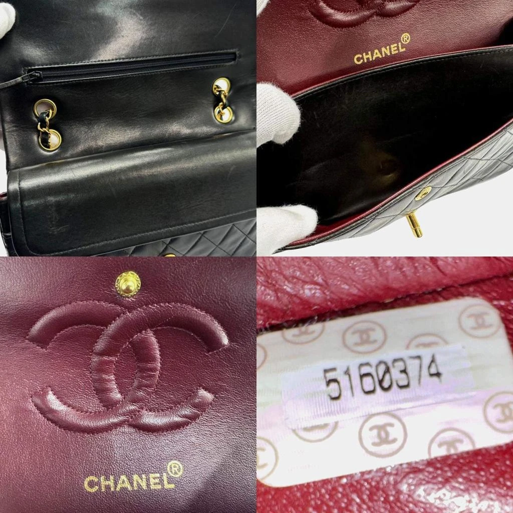 Chanel Chanel Black Leather Medium Classic Double Flap Shoulder Bag 5