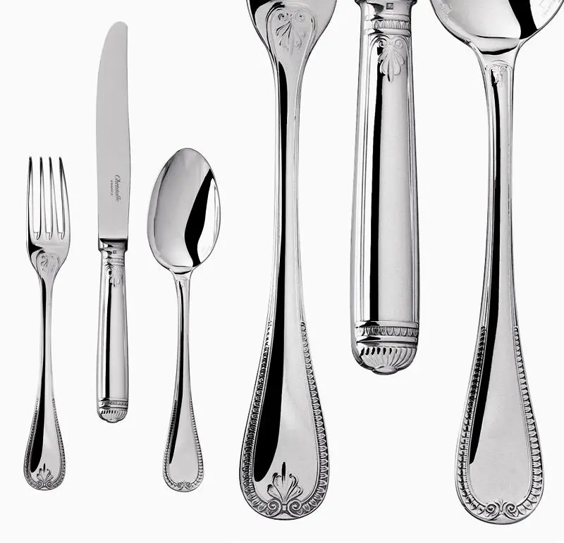 Christofle Christofle Silver Plated Malmaison Salad Serving Fork 0018-083