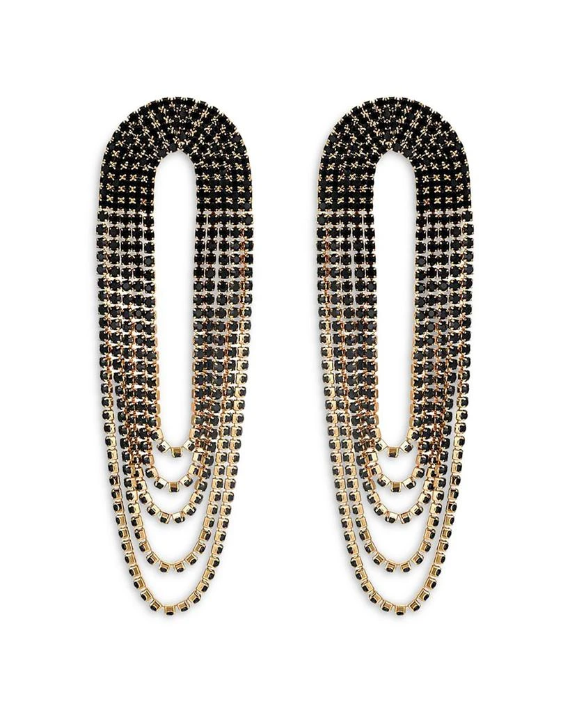 Ettika Jewelry Draped Arc Fringe Earrings in 18K Gold Plated 1