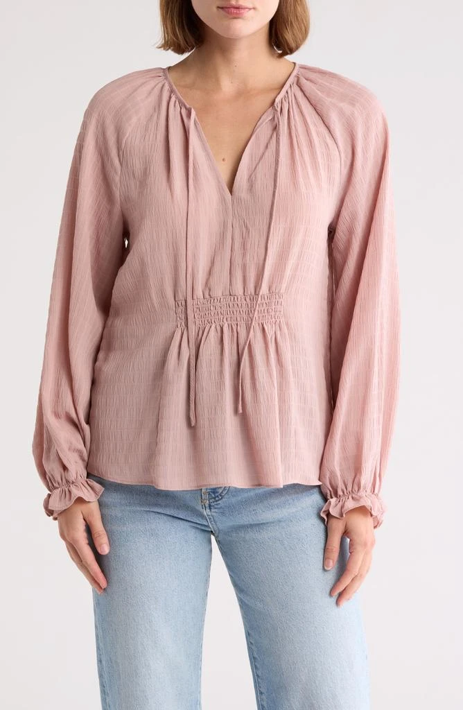 Nordstrom Shadow Stripe Long Sleeve Top 1