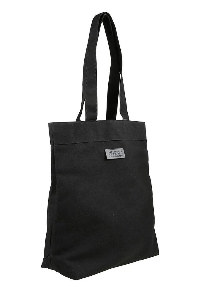 MM6 MM6 Maison Margiela Logo-Patch Open Top Tote Bag 3
