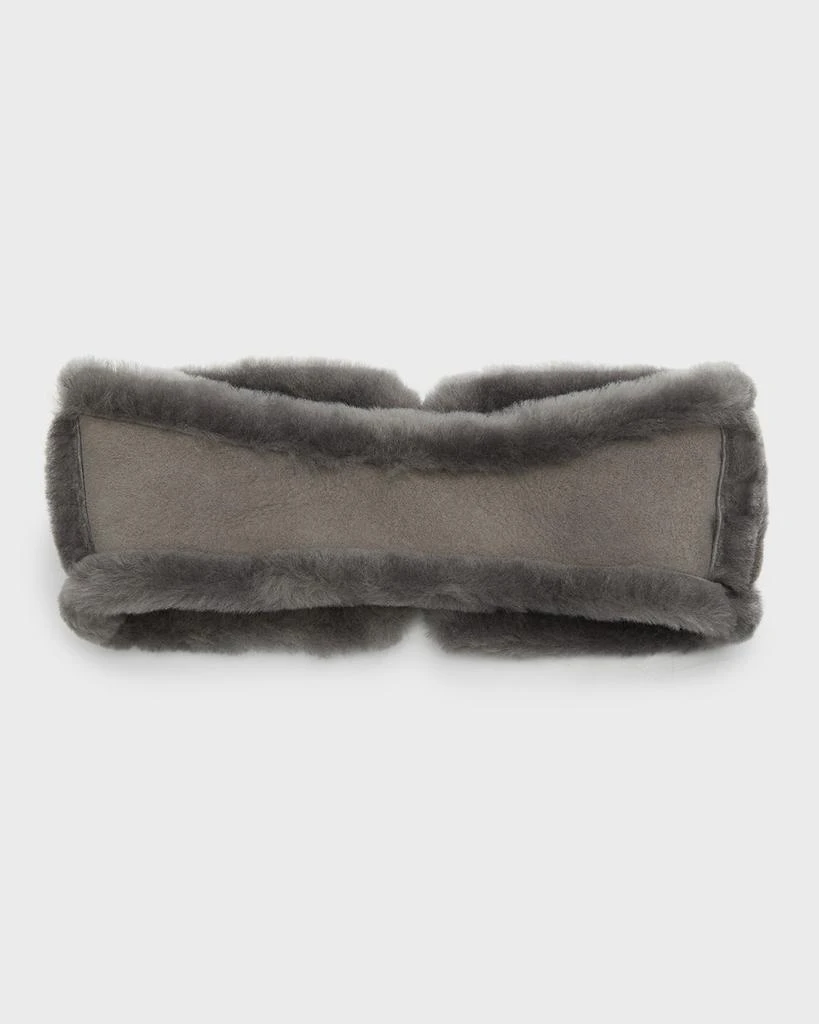 UGG Suede & Sheep Shearling Headband 1