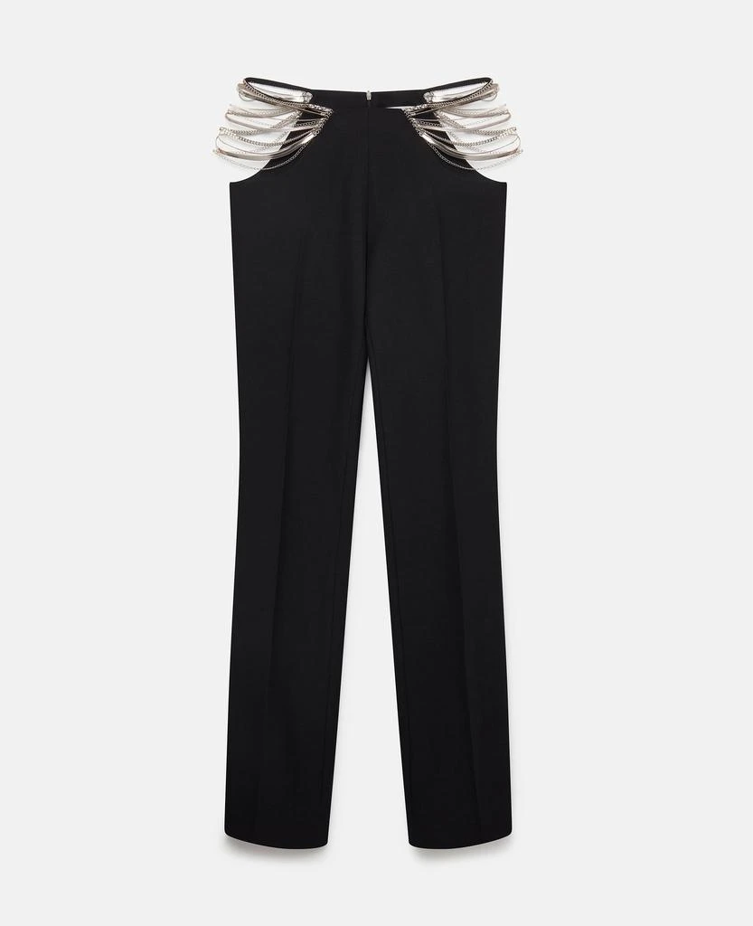 Stella McCartney Stella McCartney - Ultra Low Rise Chain Trousers, Woman, Black, Size: 36 1