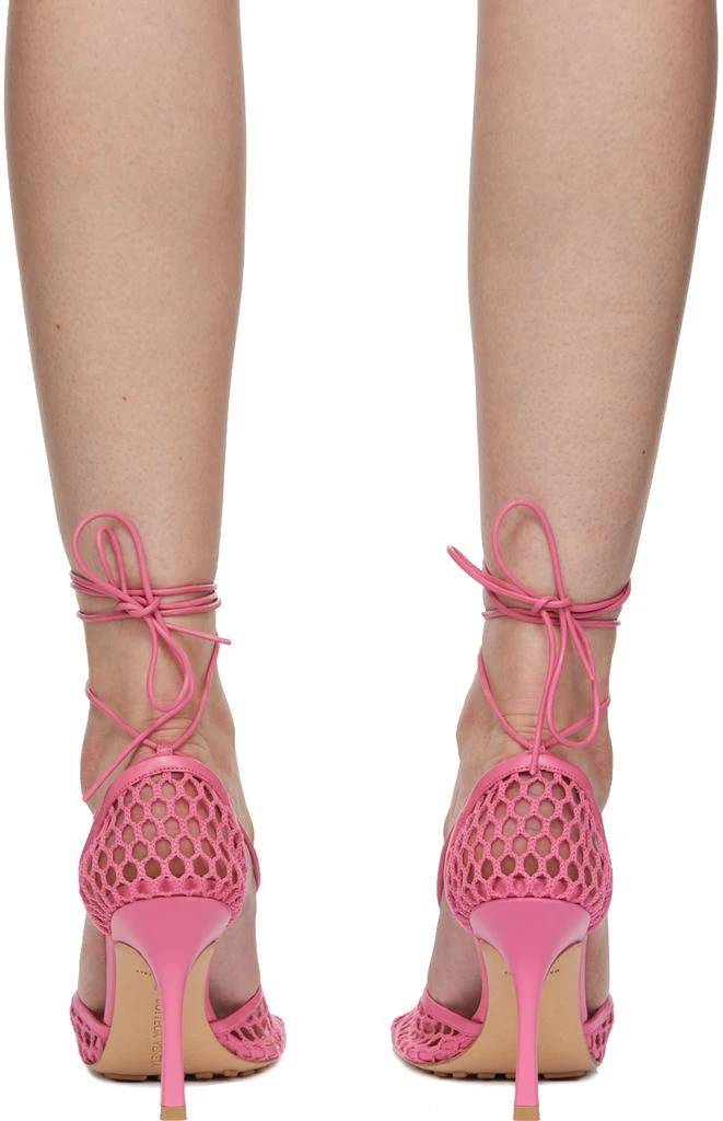 Bottega Veneta Pink Stretch Web Heels 2