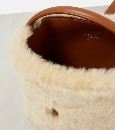 Yves Saint Laurent Le 37 Mini shearling bucket bag 3