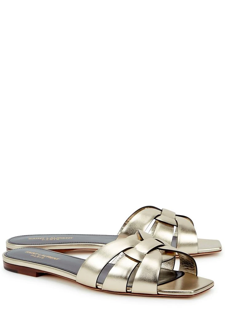 Yves Saint Laurent Nu Pieds metallic leather sandals 2