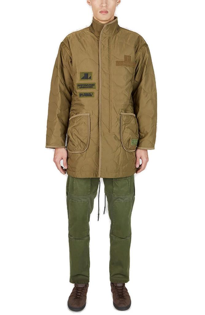 Liberaiders Liberaiders Quilted Graphic Patch High-Neck Coat