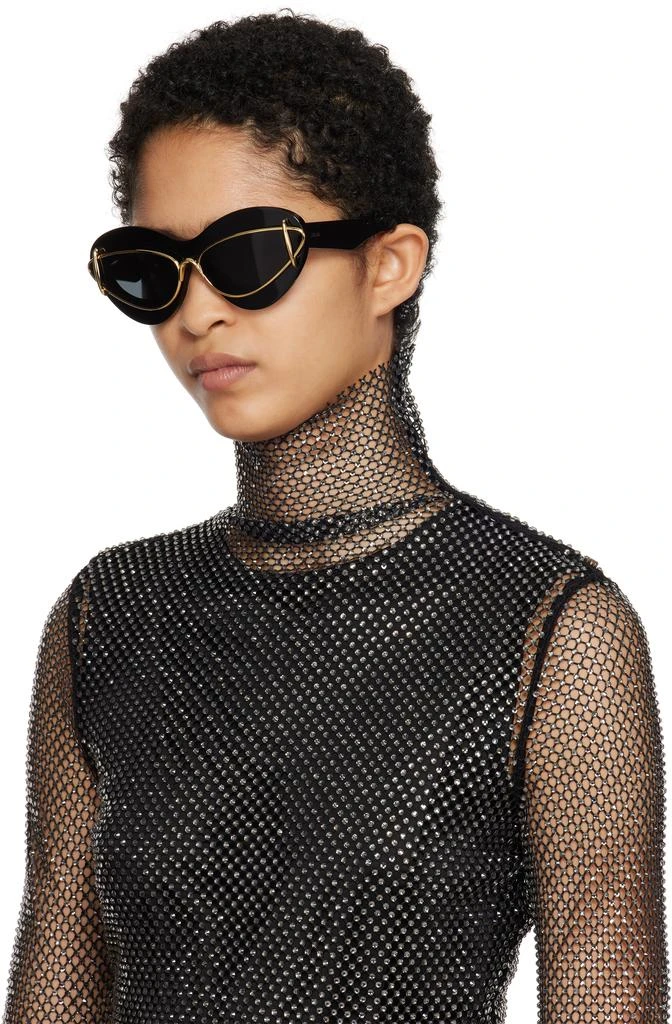 Loewe Black Cateye Double Frame Sunglasses 4