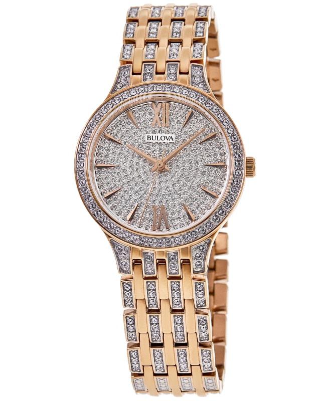 Bulova Bulova Phantom Crystal Dial Rose Gold Stainless Steel Women's Watch 98L235
