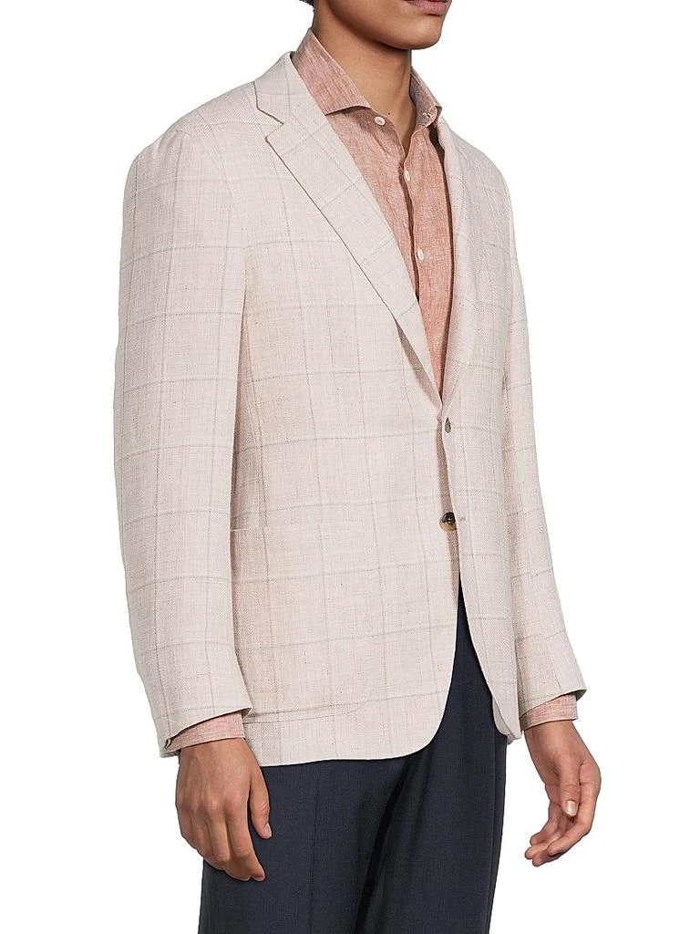 Canali Windowpane Linen-Wool Sportcoat 4