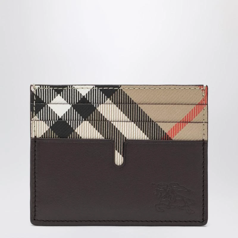 Burberry Pop card holder in beige with Check pattern