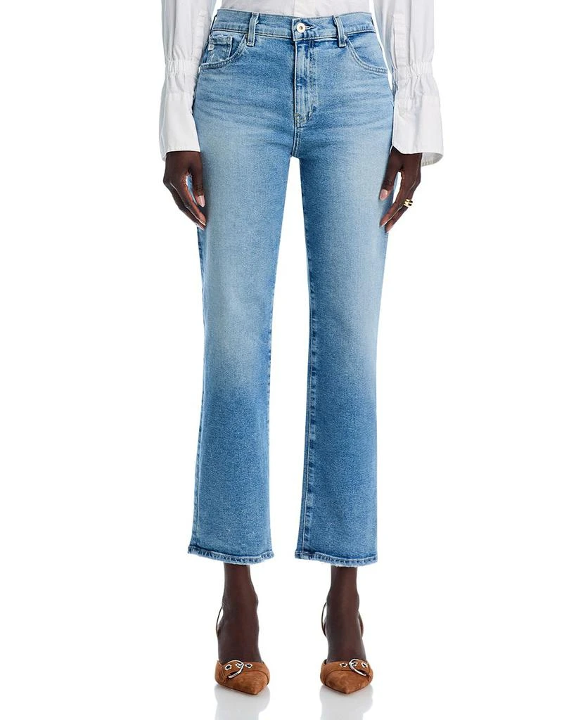 AG Mid Rise Cropped Straight Leg Jeans in Momento 1