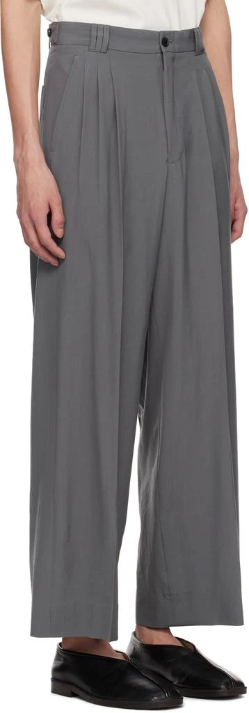 YOKE Gray 3Pleated Trousers 2