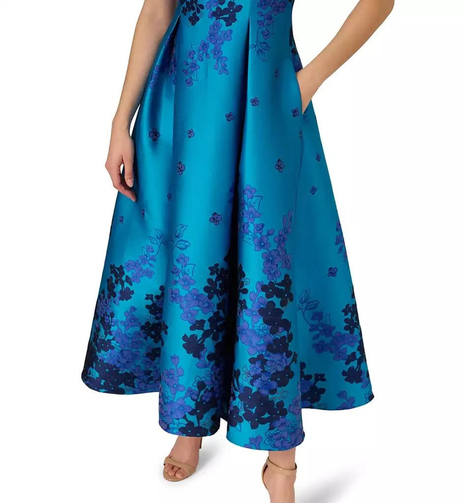 Adrianna Papell Women's Jacquard Fit & Flare Dress 5