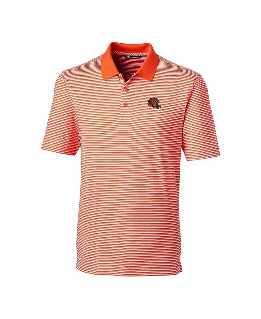 Cutter & Buck Men's Cincinnati Bengals Helmet Forge Tonal Stripe Stretch Polo 3