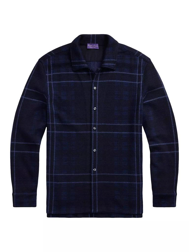 Ralph Lauren Plaid Cashmere Shirt Sweater 1