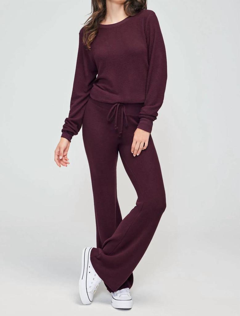 Wildfox Baggy Beach Top In Fig Set In Maroon