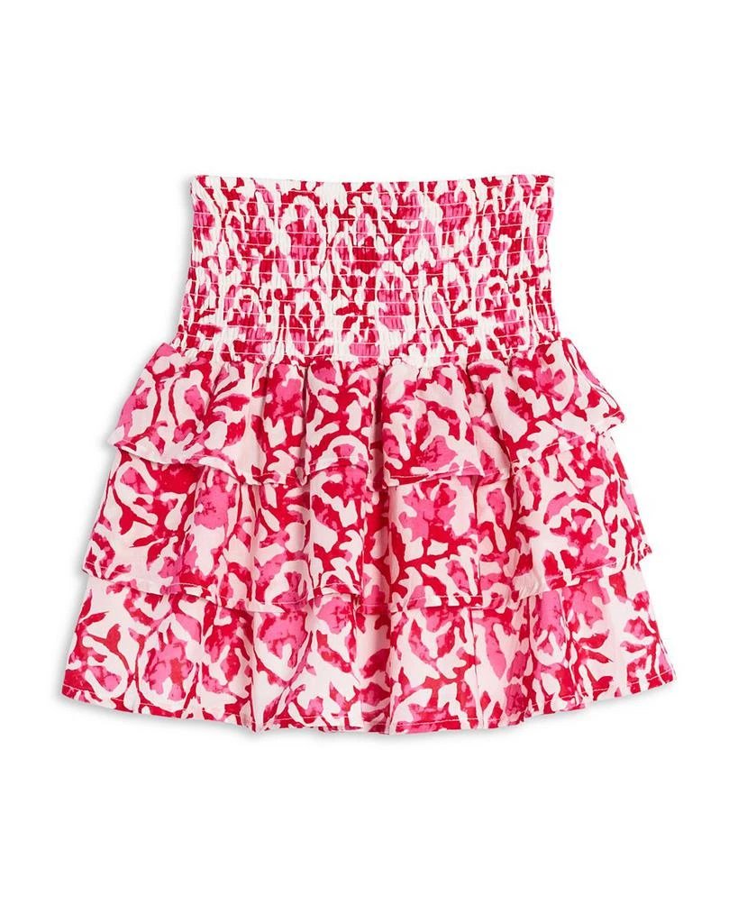 AQUA Girls' Tiered Floral Skirt, Little Kid, Big Kid - Exclusive 1
