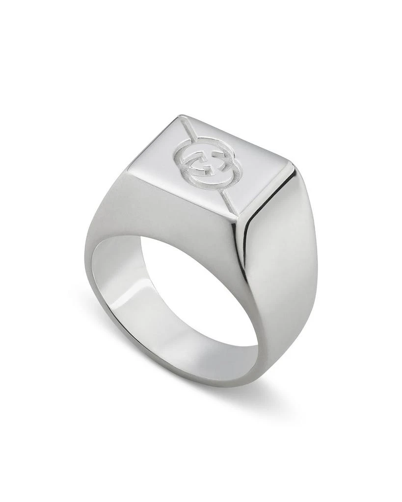 Gucci Men's Sterling Silver Tag925 Interlocking G Logo Ring 1