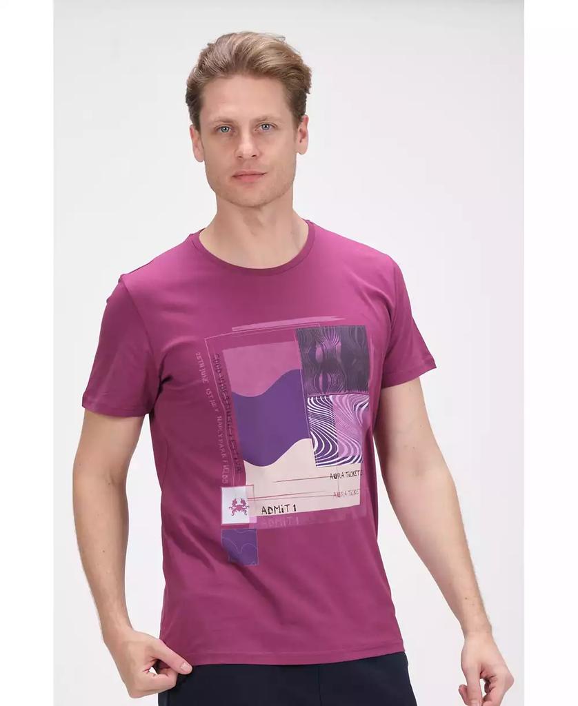 RON TOMSON Men's Modern Print Fitted Admission T-shirt